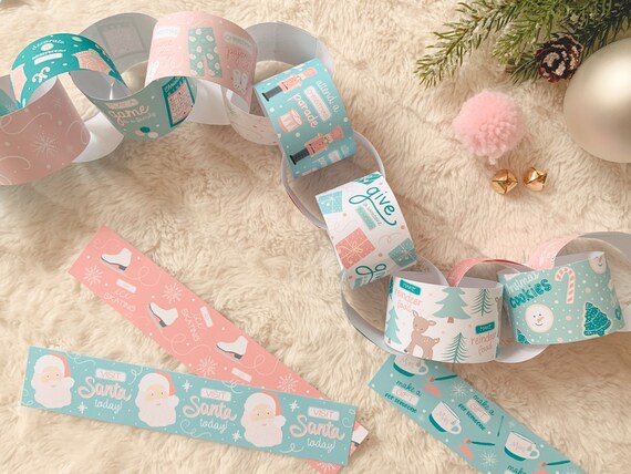 Activity Advent Calendar for Kids | Printable Paper Chain Advent Calendar | Christmas Paper Chain | Countdown to Christmas Advent Calendar Il_570xn