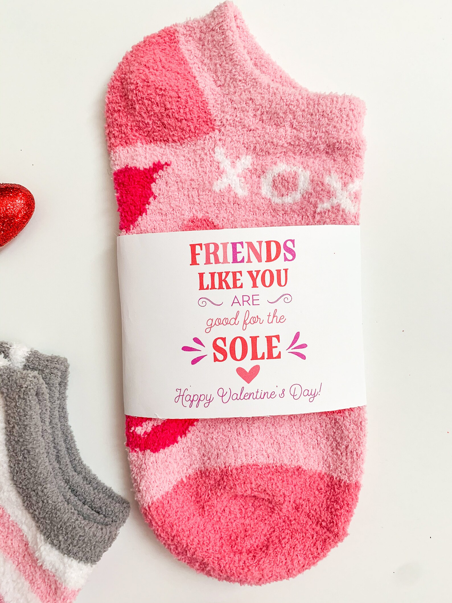 Valentine Sock Tags Printable Valentine Tags Sock Etsy