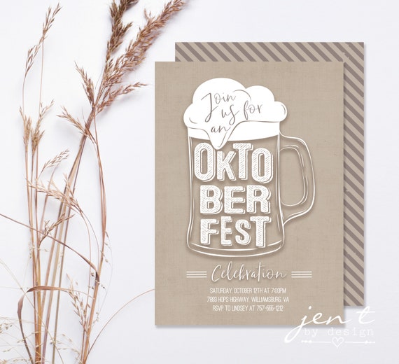 Oktoberfest Invitation | Oktoberfest Party | Oktoberfest | Oktoberfest Theme | Beer Invite | Oktoberfest Beer Invite | Oktoberfest Invite Il_570xn