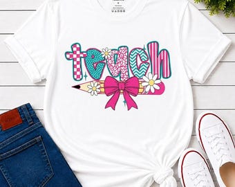 Retro Teacher Appreciation Shirt, Vintage Classroom Pencil Tee, Back to School Gift for Educator, Unisex T-Shirt