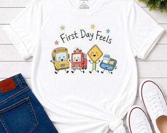 Back to School Bus Driver Shirt, Cute Fire Truck Lunchbox Tee, Kindergarten Teacher Gift, First Day of School Outfit, Unisex T-Shirt