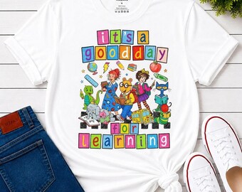 It's a Good Day for Learning Teacher Shirt, Back to School Book Lover Tee, Preschool Educator Gift, Classroom Decor Apparel, Unisex T-Shirt