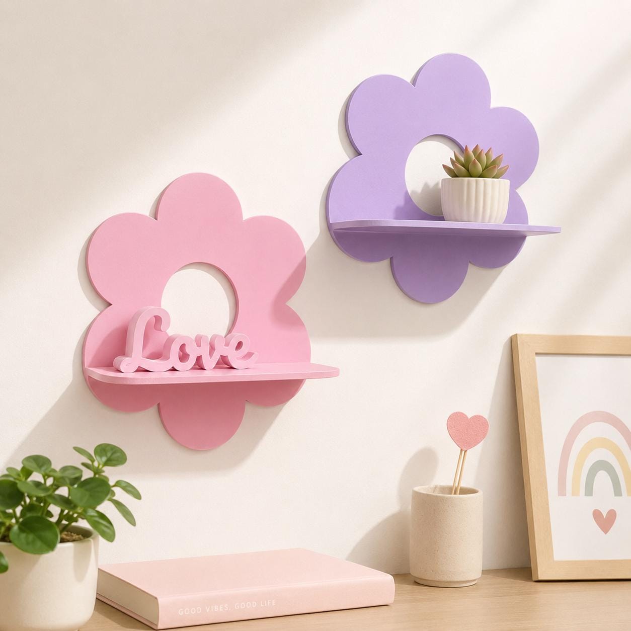 Vintage Pink Wall Shelf - Etsy