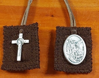Small Unbreakable Brown Scapular of Our Lady of Mount Carmel featuring your favorite saint