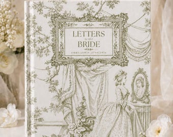 Cartas personalizadas para la novia Álbum de recuerdos de boda, recuerdo de boda elegante y personalizado Libros de votos de Toile de Jouy francés Regalo para los novios