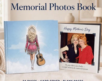 Dolly Parton Memorial Book Keepsake, Memorial Guest Book, Country Music Keepsake Gift