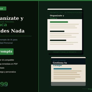 15 Prompts de IA para Organizarte y No Olvidar Nada | Productividad | Profesionales