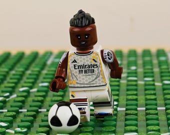 MOC-- Vinicius Jr Minifigure - Brazil’s Golden Boy & Dribbling King, Birthday Gift for Soccer Lovers