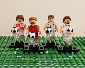 MOC-- 4-Pack Modric KDB Kroos Kane - Precision Passing & Goals, Birthday Gift for Soccer Lovers