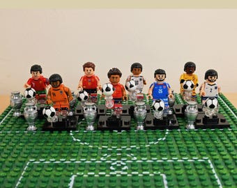 Soccer Minifigure Set – Eight Player Collection, ABS Material, Birthday Gift