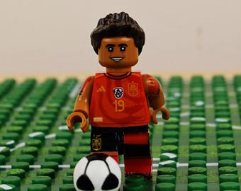 MOC-- Lamine Yamal Minifigure - Youngest Euro 2024 Goal Scorer, Birthday Gift for Soccer Lovers