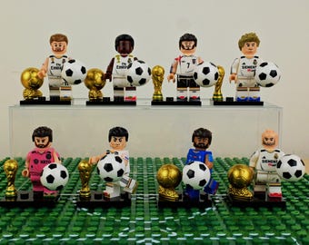 Dream Team Soccer Minifigures – Ronaldo, Messi, Zidane, Bale, Beckham, Mbappé Brick Toys