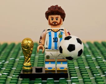 MOC-- Leo Messi Minifigure, GOAT #10, Lego Compatible Birthday Gift, Christmas, Children's Day