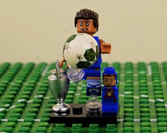 MOC-- Lamine Yamal Barca #10 - Blaugrana Stripes, Brick Minifigure, Lego Compatible, Birthday Gift
