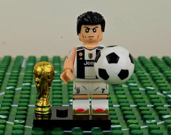 MOC-- CR7 ポルトガル - ミニフィギュア、ブロック玩具、レゴ互換、こどもの日のギフト、5 UCL