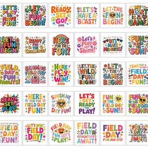 Paquete de imágenes PNG para días de campo / Diseño de juegos infantiles al aire libre / Gráficos para eventos escolares / Impresión de camisetas para profesores
