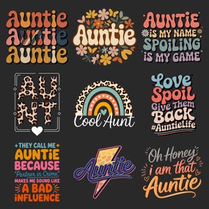 Faster PNG & SVG-paket | Blommigt citat typografi | Retro Groovy familjegrafik | Skjortatryck sublimering