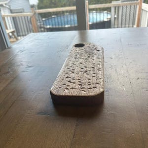 White Oak Serving Board with Round Hand Grip | Handmade Charcuterie Board image 6