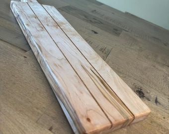 Maple Walnut Serving Board with Handle | Reversible Charcuterie Cheese Board