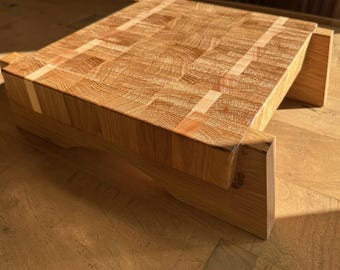 Elevated Charcuterie Board | Maple Oak End Grain Serving Tray | Handmade Wooden Entertaining Board