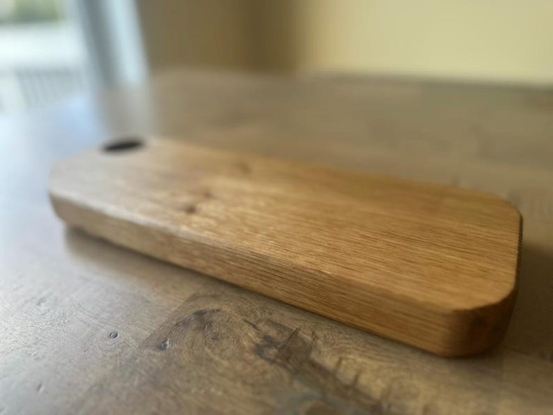 White Oak Serving Board with Round Hand Grip | Handmade Charcuterie Board image 10