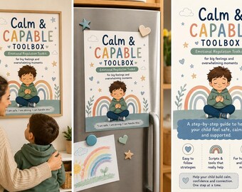 Kit di strumenti per la calma e la capacità di gestire le emozioni / Kit per la regolazione emotiva dei bambini / Supporto stampabile in PDF per autismo e ADHD in caso di crisi emotive