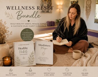 Pacchetto Benessere Rigenerante / Abitudini Sane, Quaderno di Esercizi di Mindfulness (Download Digitale)