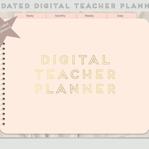 Digital Teacher Planner Etsy