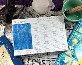 Body Beautiful Affirmation Magnets, Self-Love Fridge Poetry Kit