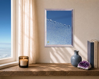 Peaceful Water Drop Photo, Spider Web With Dew, Cozy Nature Decor
