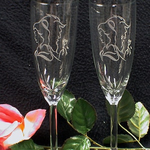 Beauty and the Beast Modern Wedding YOU PICK Glasses or Knife set Regular or Personalized
