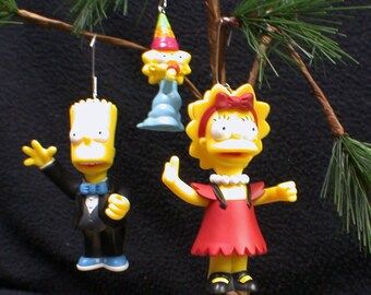 The Simpsons Chritmas Tree Ornament Brat , Lisa and or Maggie Simpson Funny lot