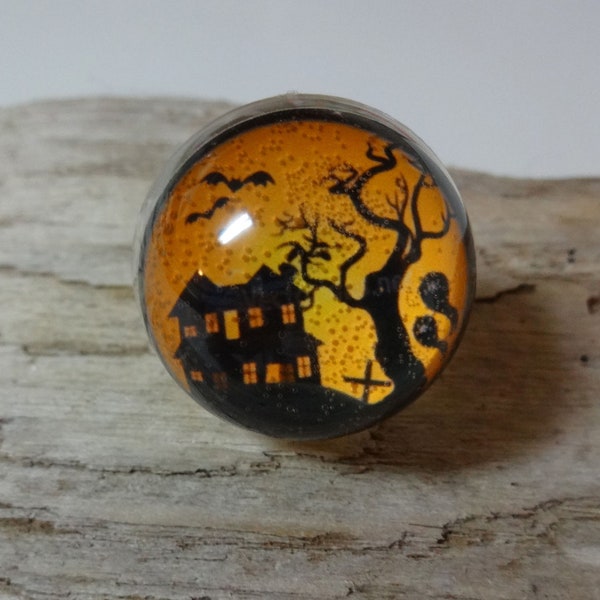 Spooky Halloween Ring - Handmade in the USA - Haunted House Ring - Haunted House - Halloween