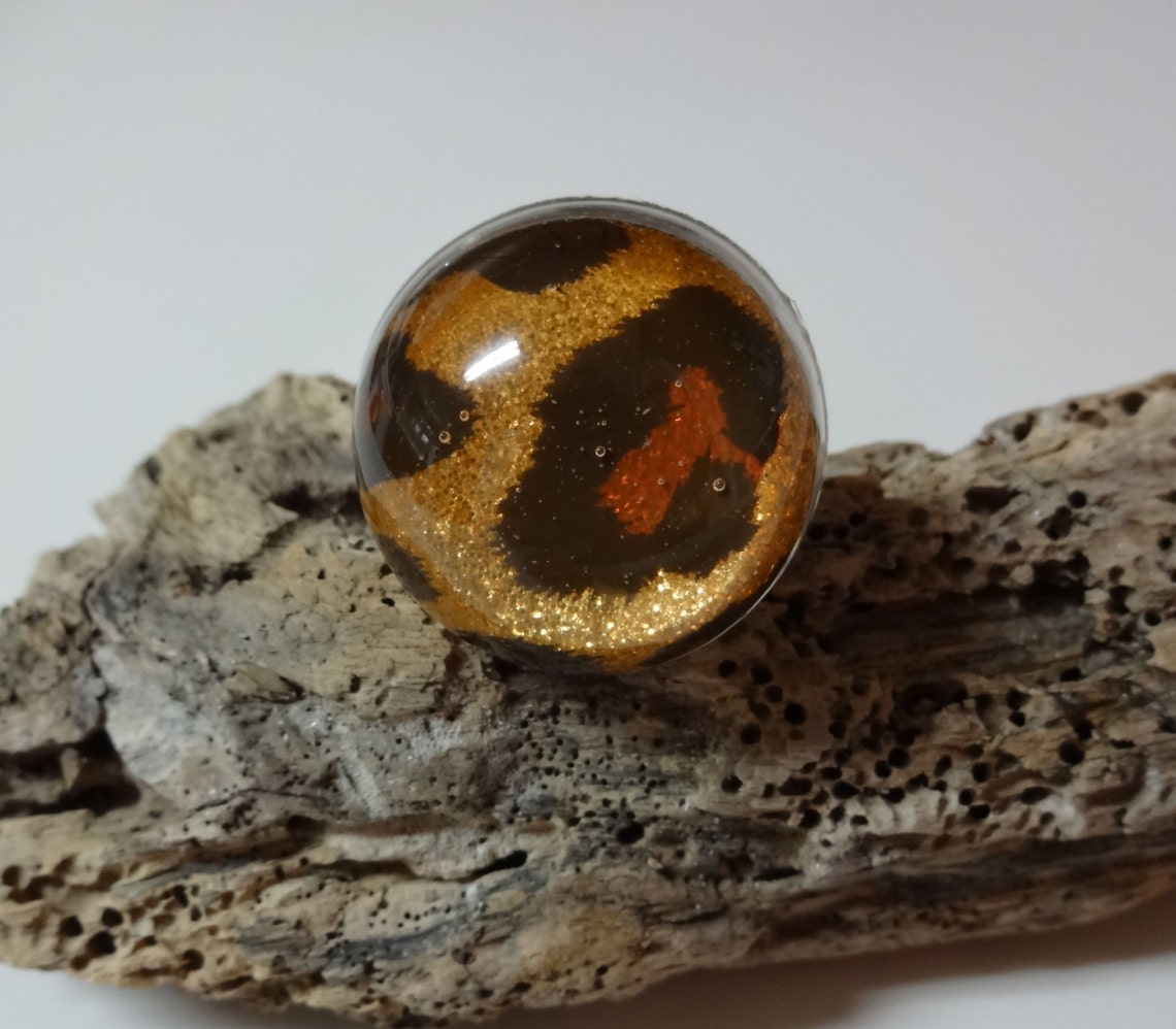 Leopard Ring Cheetah Ring Animal Print Ring Handmade in Etsy