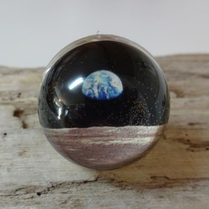 Earth Ring - Moon Ring - Earthrise Photo Ring - Moon landing Ring - Space Jewelry - Space Ring - Stars - Moon - Full Moon - NASA Ring