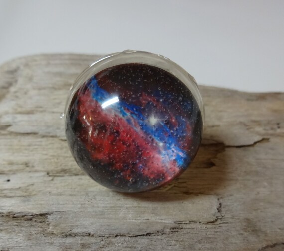 Univers Galaxie Voie Lactée Système Solaire Lune étoiles Planètes Supernova Bague En Forme De Dôme En Résine Espace Bijoux Nasa