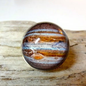 Jupiter Ring - Handmade - Resin Space Ring - Adjustable ring - Great Gift - Space Jewelry - Jupiter - Jupiter Jewelry - NASA - Photo Ring