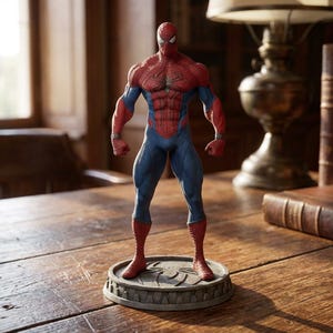 Web Themed Superhero Statue STL File | Comic Style Hero Figurine | 3D Printable Model | Action Hero Figure | Digital Download