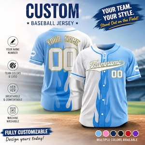 Custom Baseball Jersey Any Two Team Red And Teal Color Split Half Personalized House Divided Shirt Game Day Outfit Matching Family Uniform