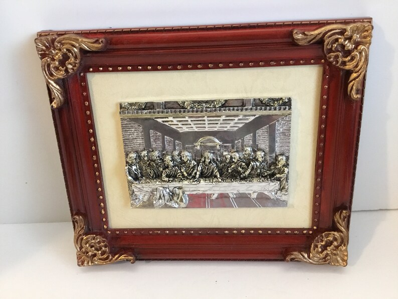 The Last Supper Wall Art 3D Wood Frame 10 X 9 NEW Etsy UK