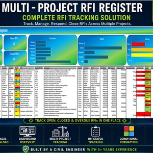 RFI Register Excel Template | Multi-project Request for Information ...