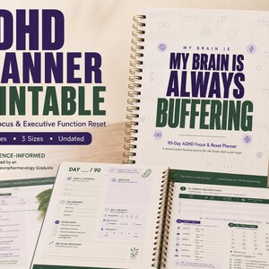 Agenda imprimable pour adultes atteints de TDAH : 90 jours pour la concentration et les fonctions exécutives (PDF)
