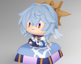 Honkai Star Rail Sunday Inspired Chibi Artisan Keycap, Mini Figure Desk Decor