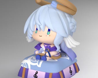 Honkai Star Rail Robin Inspired Chibi Artisan Keycap, Mini Figure Desk Decor