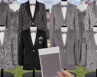 Chaqueta tipo esmoquin Whitepearl a juego con los vestidos de damas de honor - Azazie, David's Bridal, Birdy Grey + 13 marcas más - Hecho a medida