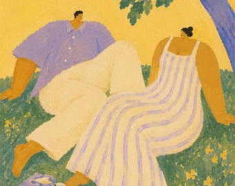 Collection 01 — Gouache Style · Countryside, sun and calm