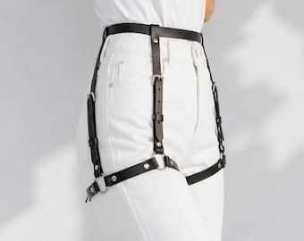 Cinturón arnés para piernas / Accesorio de correa ajustable para muslos / Cinturón de cintura de estilo alternativo para cosplay