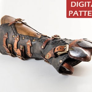 Leather Armored Gauntlet - DIGITAL PDF PATTERN -