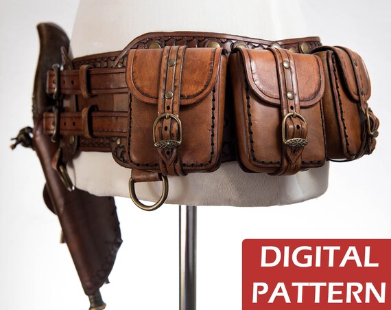Steampunk pouch belt deals