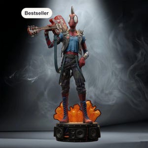 Spider Punk Riot STL File Collectible Model for Display Instant Download